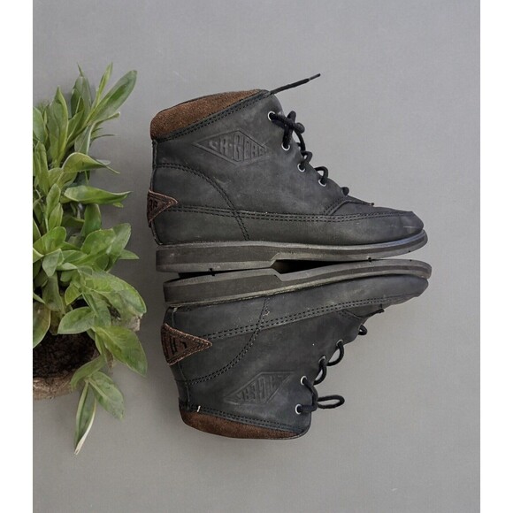 Vintage L.A. GEAR 1992 Unisex Leather Ankle Boot size 8 90’s High Top Korea - Picture 10 of 14